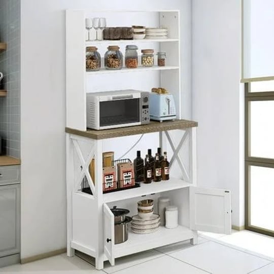 dextrus-5-tier-kitchen-bakers-rack-with-storage-cabinet-39-inch-coffee-stand-microwave-stand-with-po-1