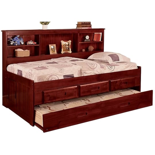 discovery-world-furniture-full-bookcase-daybed-in-merlot-3-drawers-trundle-1