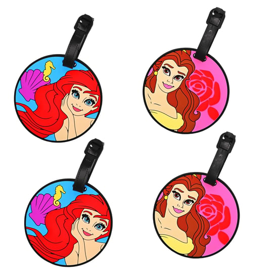 disney-princess-belle-and-ariel-multi-color-luggage-tag-set-4-pieces-size-one-size-1