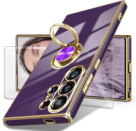 dretal-for-samsung-galaxy-s24-ultra-5g-case-screen-protector-360-rotatable-ring-holder-magnetic-kick-1