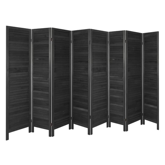ecomex-8-panel-room-divider-folding-room-divider-privacy-screen-5-6ft-tall-wood-freestanding-louvere-1