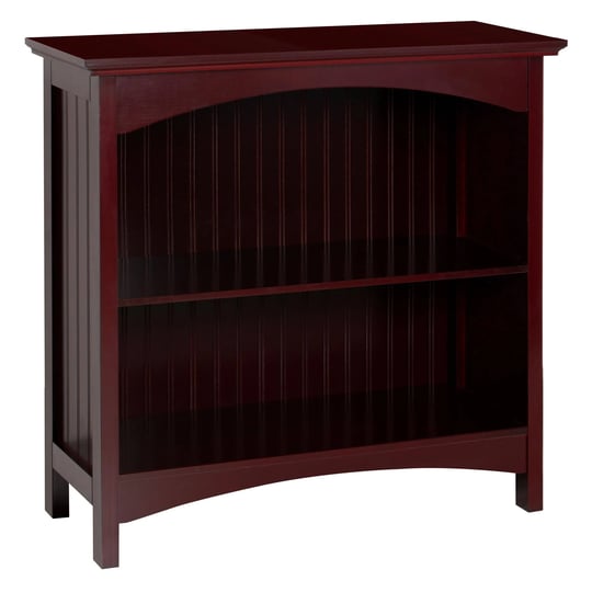 ehemco-2-tier-bookcase-with-2-arched-supports-29-inches-height-cherry-1