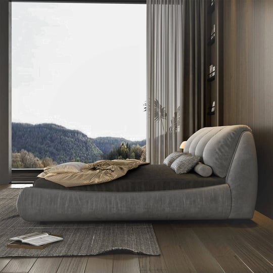 elegant-design-king-size-platform-bed-upholstered-bed-frame-grey-1
