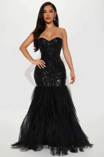embellished-ruffle-strapless-sequin-sweetheart-grand-entrance-gown-in-black-size-l-for-black-tie-or--1