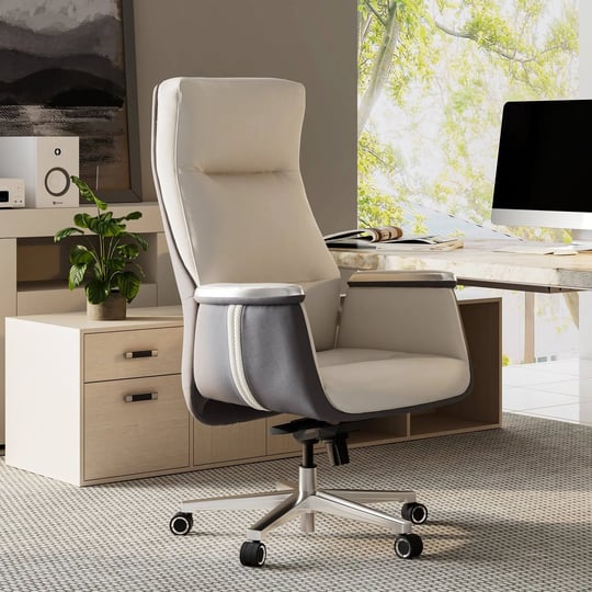 eureka-comfy-leather-executive-office-chair-with-high-back-and-lumbar-support-beige-gray-1