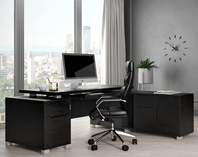 executive-modern-l-shaped-desk-black-oak-veneer-with-filing-cabinet-1