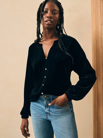 faherty-naomi-velvet-split-v-neck-button-down-shirt-womens-s-black-1