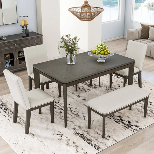 farmhouse-6-piece-dining-table-set-with-upholstered-dining-chairs-and-bench-tapered-legs-60-inch-len-1