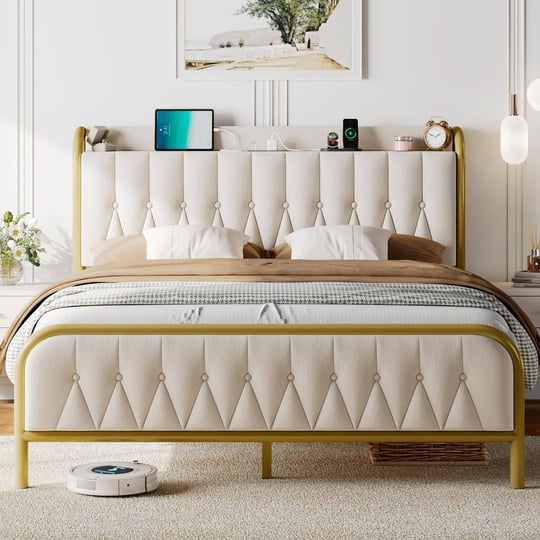 feonase-full-bed-frame-with-type-c-usb-port-metal-platform-beds-with-velvet-upholstered-headboard-fo-1