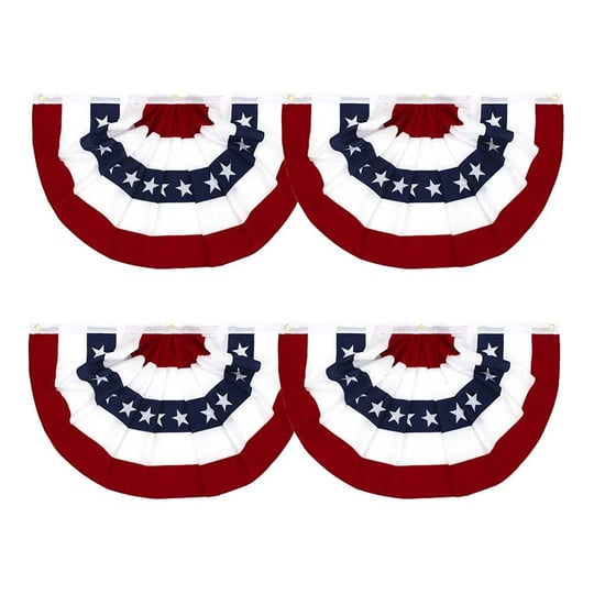 flaglink-1-5x3ft-american-pleated-fan-flag-4pc-us-patriotic-half-fan-bunting-flag-1