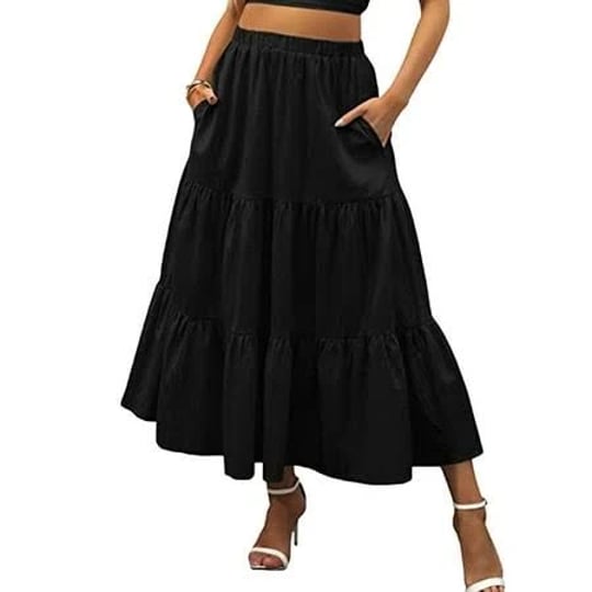 focusnorm-women-tiered-skirt-ruffle-maxi-skirt-high-waisted-flowy-boho-skirt-vintage-beach-long-hipp-1