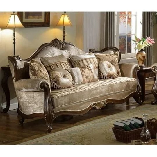 french-beige-chenille-cherry-carved-wood-sofa-mcferran-sf8700-traditioanal-1