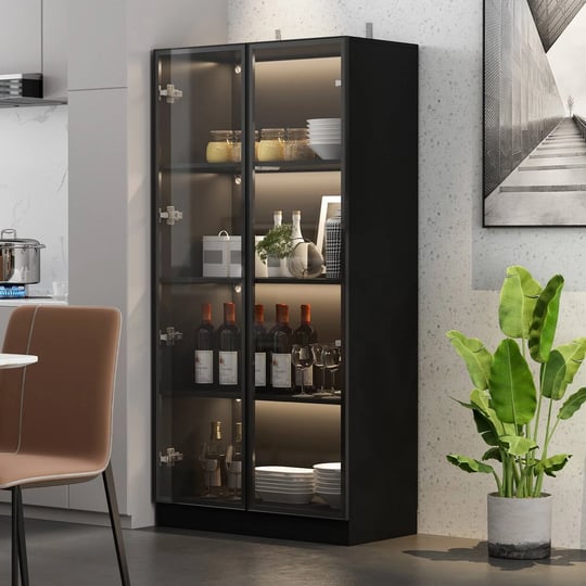 fufugaga-contemporary-modern-black-curio-cabinet-with-wine-storage-kf020275-01-1