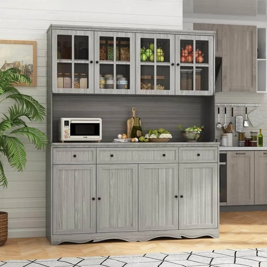 fufugaga-gray-painted-wood-61-2-in-w-food-pantry-cabinet-with-drawers-and-adjustable-shelves-glass-d-1