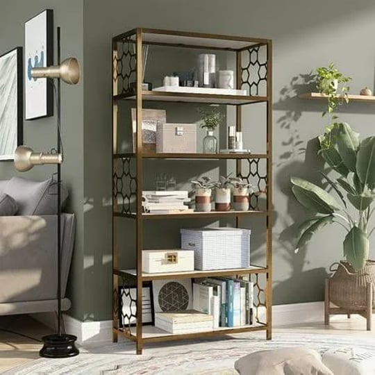 furniture-of-america-baugh-metal-5-shelf-bookcase-gold-1