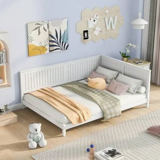gewnee-full-size-wood-daybedlow-bed-frame-with-headboard-and-sideboard-for-kidswhite-1