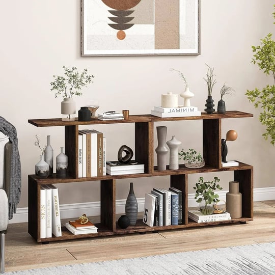 giantex-3-tier-geometric-bookshelf-2-brown-1