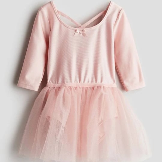 girls-pink-dance-leotard-with-tulle-skirt-size-5t-6-4-6y-hm-1