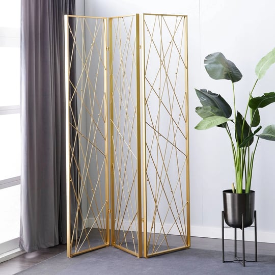 glam-metal-geometric-room-divider-screen-gold-olivia-may-1