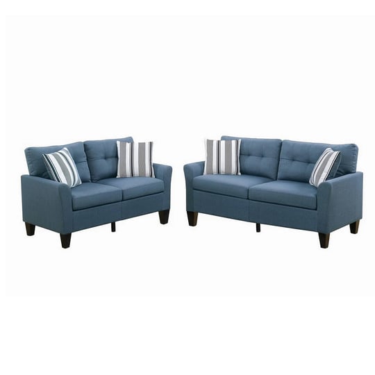 glossy-polyfiber-2-piece-sofa-set-in-blue-1