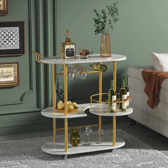 gold-bar-carts-with-4-tier-storage-shelves-mobile-bar-serving-cart-with-wine-rack-and-glass-holder-w-1