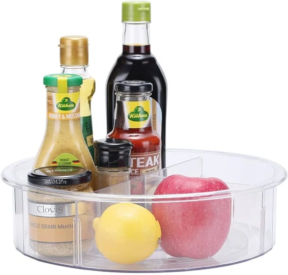 greenco-lazy-susan-turntable-12-round-plastic-clear-storage-organizer-with-dividers-for-kitchen-spic-1