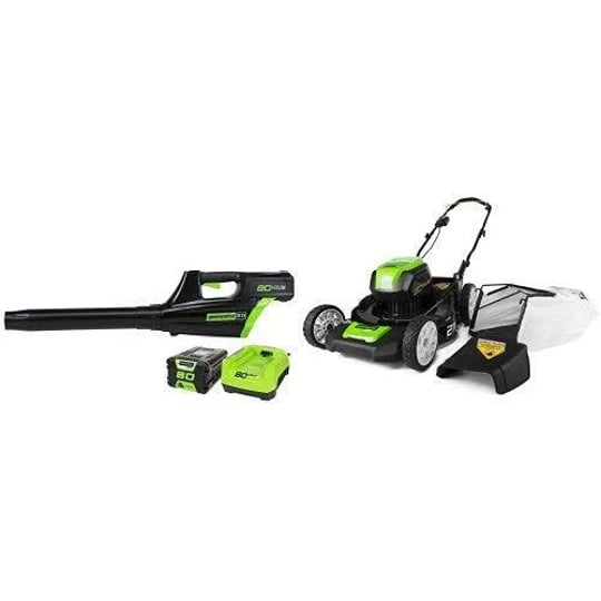 greenworks-pro-80v-500cfm-cordless-jet-blower-lawn-mower-w-1-2ah-battery-charger-1