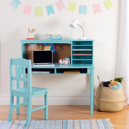 guidecraft-kids-media-desk-and-chair-set-teal-1