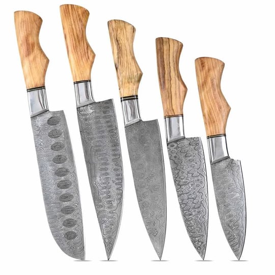 handmade-damascus-kitchen-knife-set-of-5-best-cooking-knives-set-1