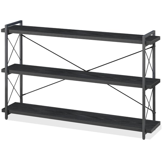 hchqhs-bookshelf-3-tier-long-industrial-bookcase-black-open-book-shelf-freestanding-horizontal-books-1