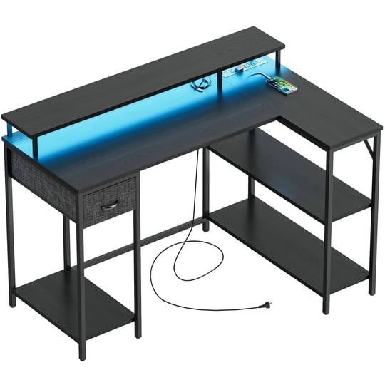 homall-l-shaped-gaming-desk-with-led-lights-power-outlets-reversible-computer-desk-with-shelves-draw-1