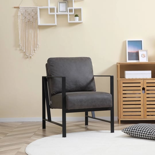 homcom-industrial-accent-chairs-with-cushioned-seat-and-back-upholstered-faux-leather-armchair-for-b-1