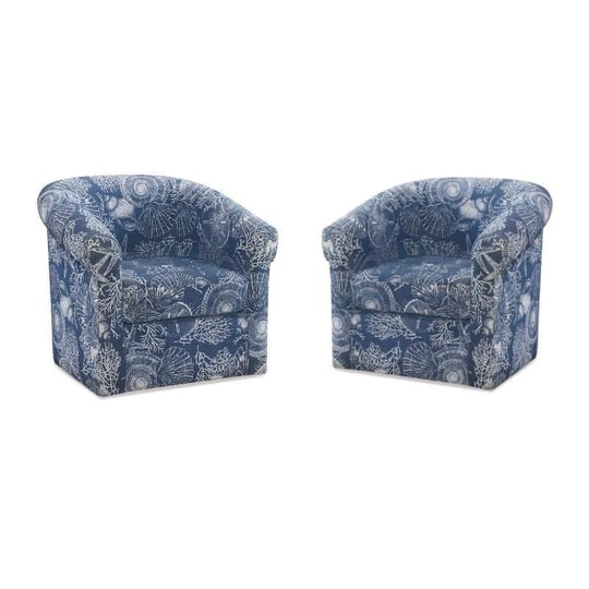 home-square-2-piece-swivel-coastal-wood-upholstered-club-chair-set-in-1