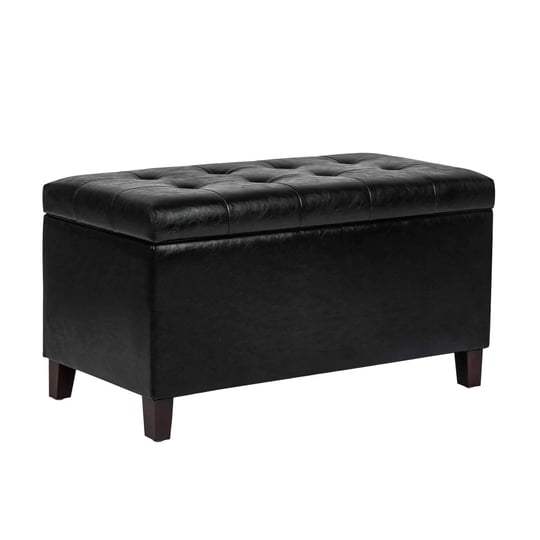 homebeez-button-tufted-faux-leather-storage-bench-ottoman-black-1