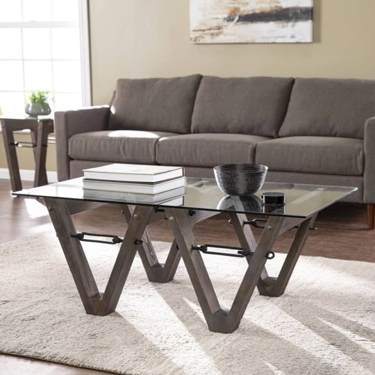 homeroots-45-brown-glass-and-solid-wood-rectangular-coffee-table-1