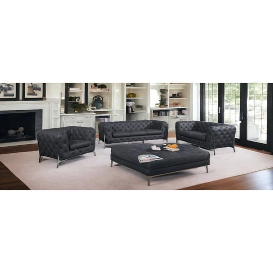 homeroots-three-piece-dark-gray-italian-leather-six-person-seating-set-1