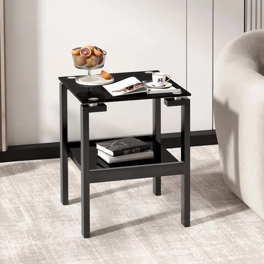 hutwife-glass-end-table-set-of-1-modern-square-coffee-tables-nightstand-2-layer-tempered-glass-bedsi-1
