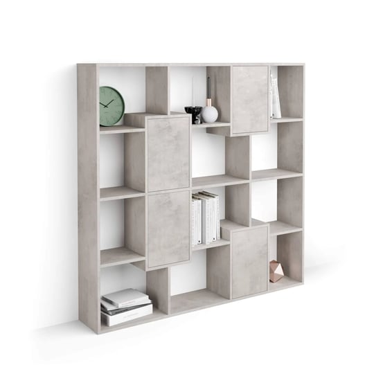 iacopo-s-bookcase-with-panel-doors-63-3-x-62-3-in-concrete-effect-grey-made-in-italy-1