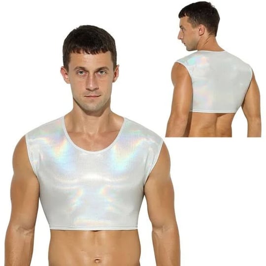 iiniim-official-store-mens-faux-leather-festival-cropped-tank-top-gothic-punk-clubwear-shiny-round-n-1