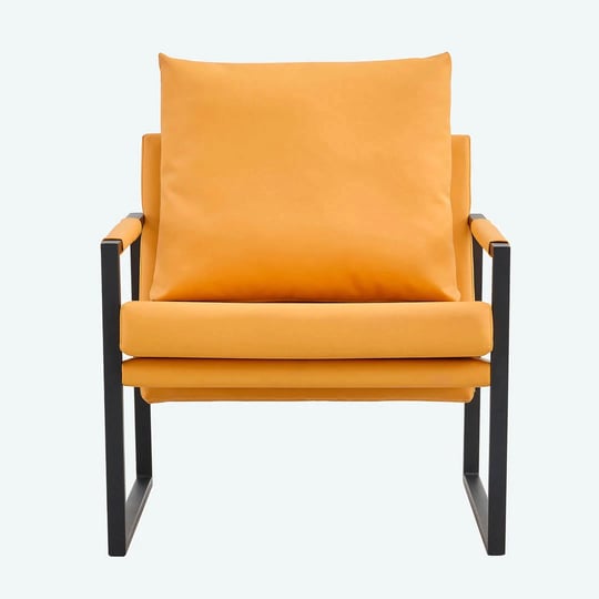 industrial-metal-top-leather-accent-chair-with-metal-arm-latitude-run-leather-type-orange-faux-leath-1