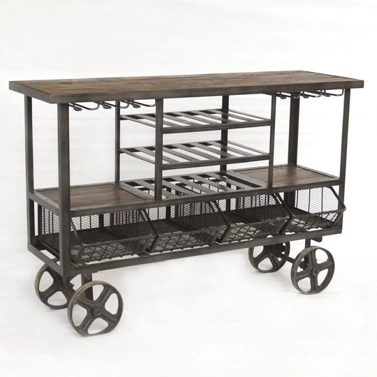 industrial-teak-bar-cart-home-trends-design-1