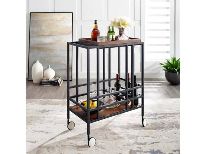 inspired-home-ivan-bar-cart-removable-serving-tray-wine-bottle-and-stemware-storage-black-walnut-1