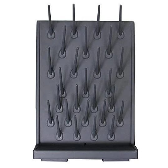 intbuying-bottle-drying-rack-pegboardwall-mounted-desk-black-27pegs-removable-pp-glassware-drying-dr-1