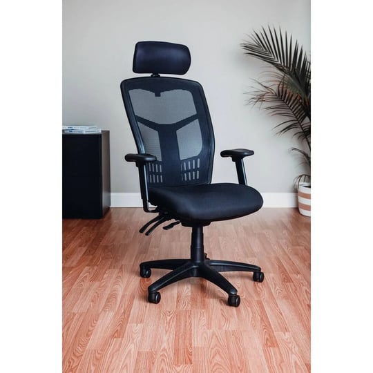 interion-mesh-office-chair-with-headrest-high-back-adjustable-arms-fabric-black-1