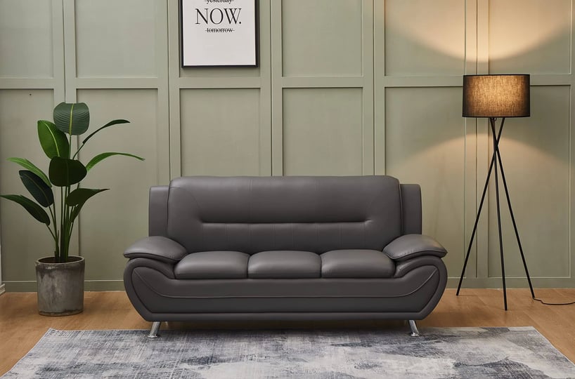 kingway-faux-leather-living-room-sofas-3-seat-gray-1