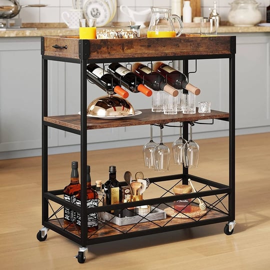 kleio-industrial-wood-bar-carts-mobile-serving-cart-on-wheels-brown-1