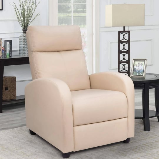 lacoo-single-recliner-thick-padded-push-back-recliner-with-faux-leather-beige-1