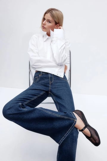 ladies-blue-flared-low-jeans-size-20-hm-1
