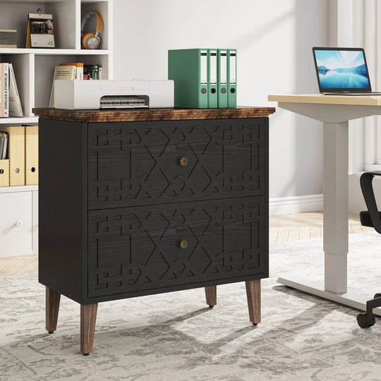 lateral-file-cabinet-2-drawer-filing-cabinet-black-wood-storage-cabinet-legal-1