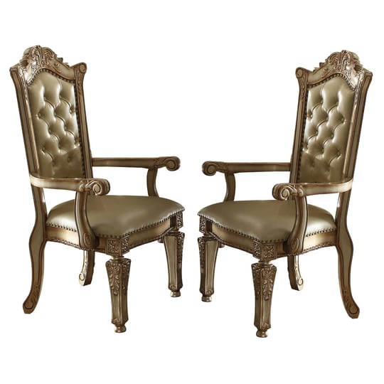 leatherette-wooden-arm-chair-with-button-tufted-details-set-of-2-gold-1